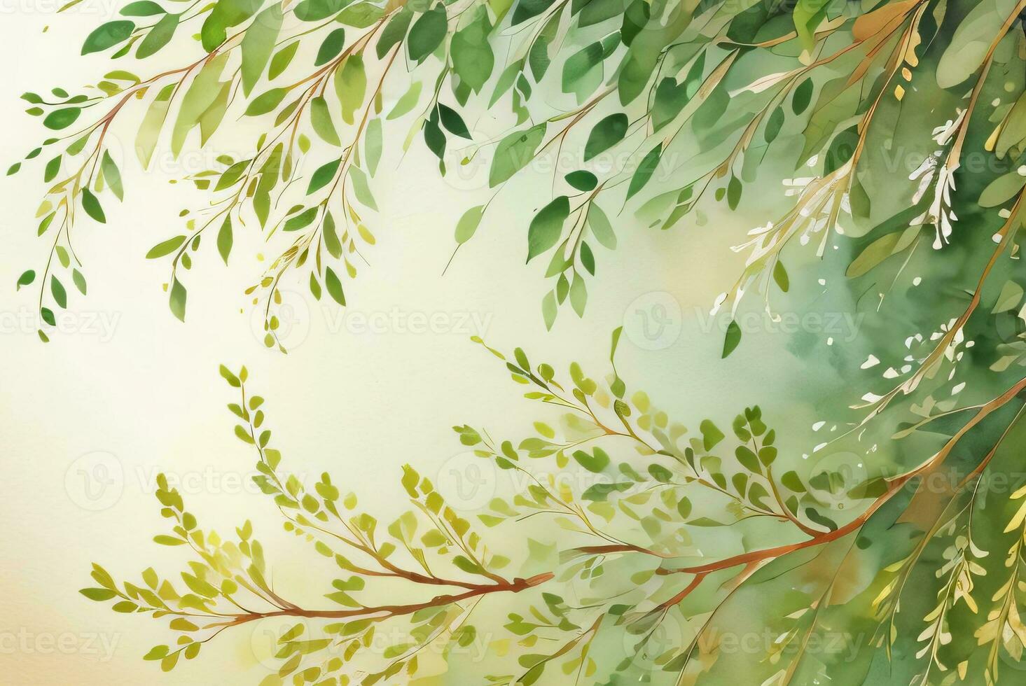 Lexury Watercolor Eucalyptus Background photo
