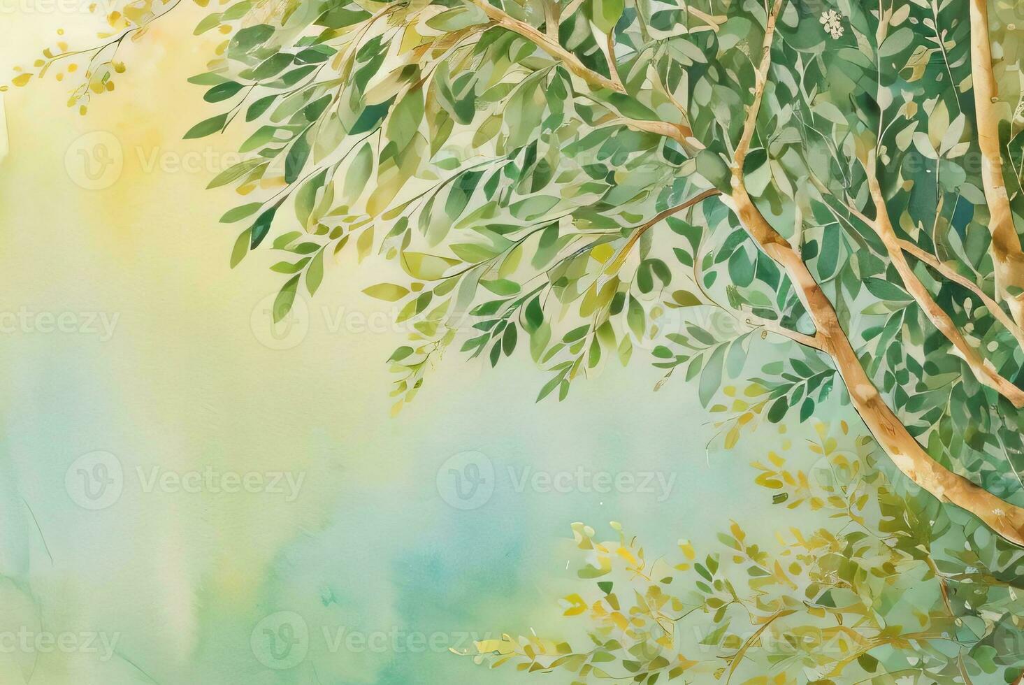 Lexury Watercolor Eucalyptus Background photo