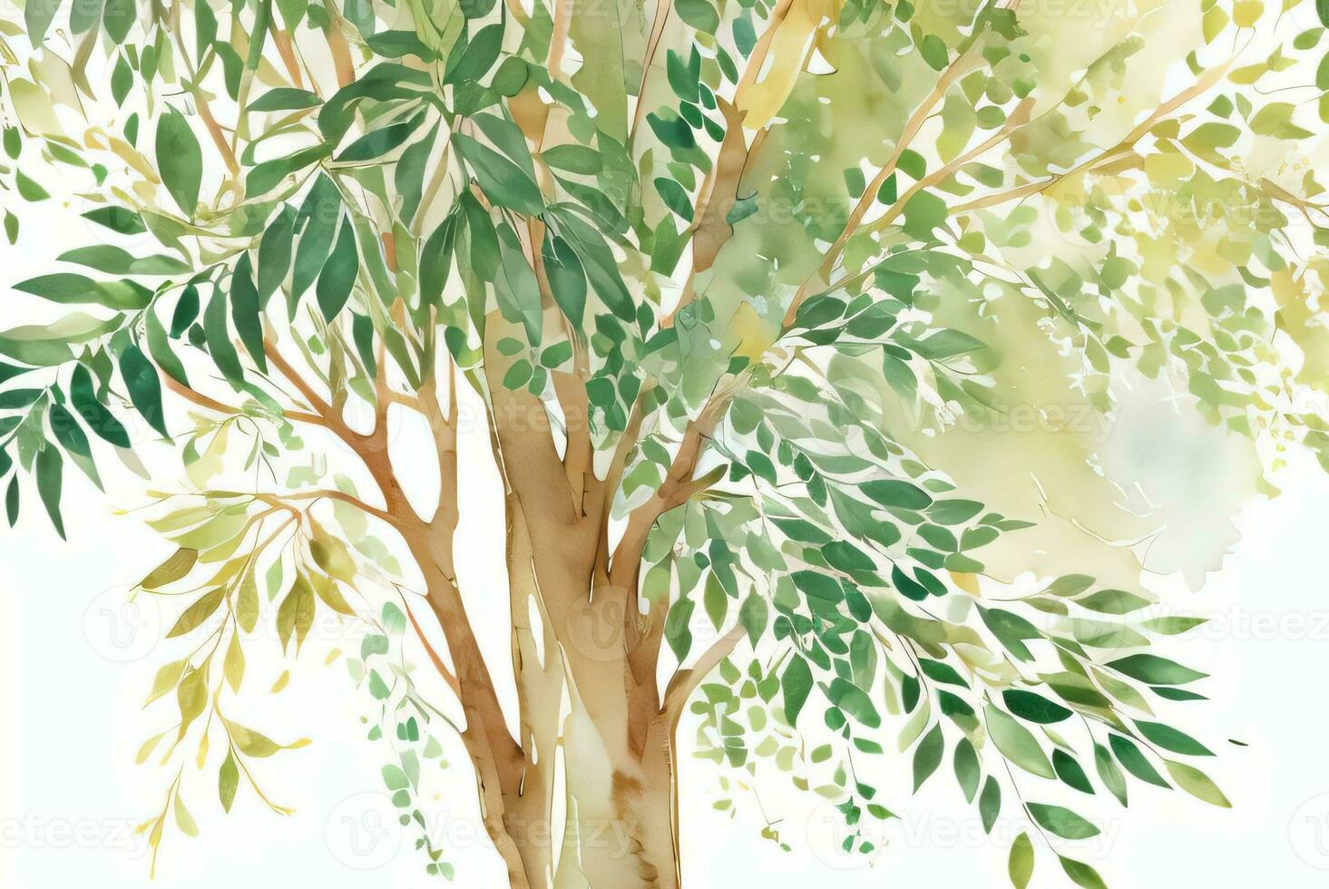 Lexury Watercolor Eucalyptus Background photo