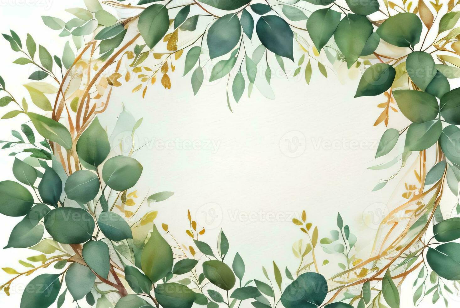Lexury Watercolor Eucalyptus Background photo