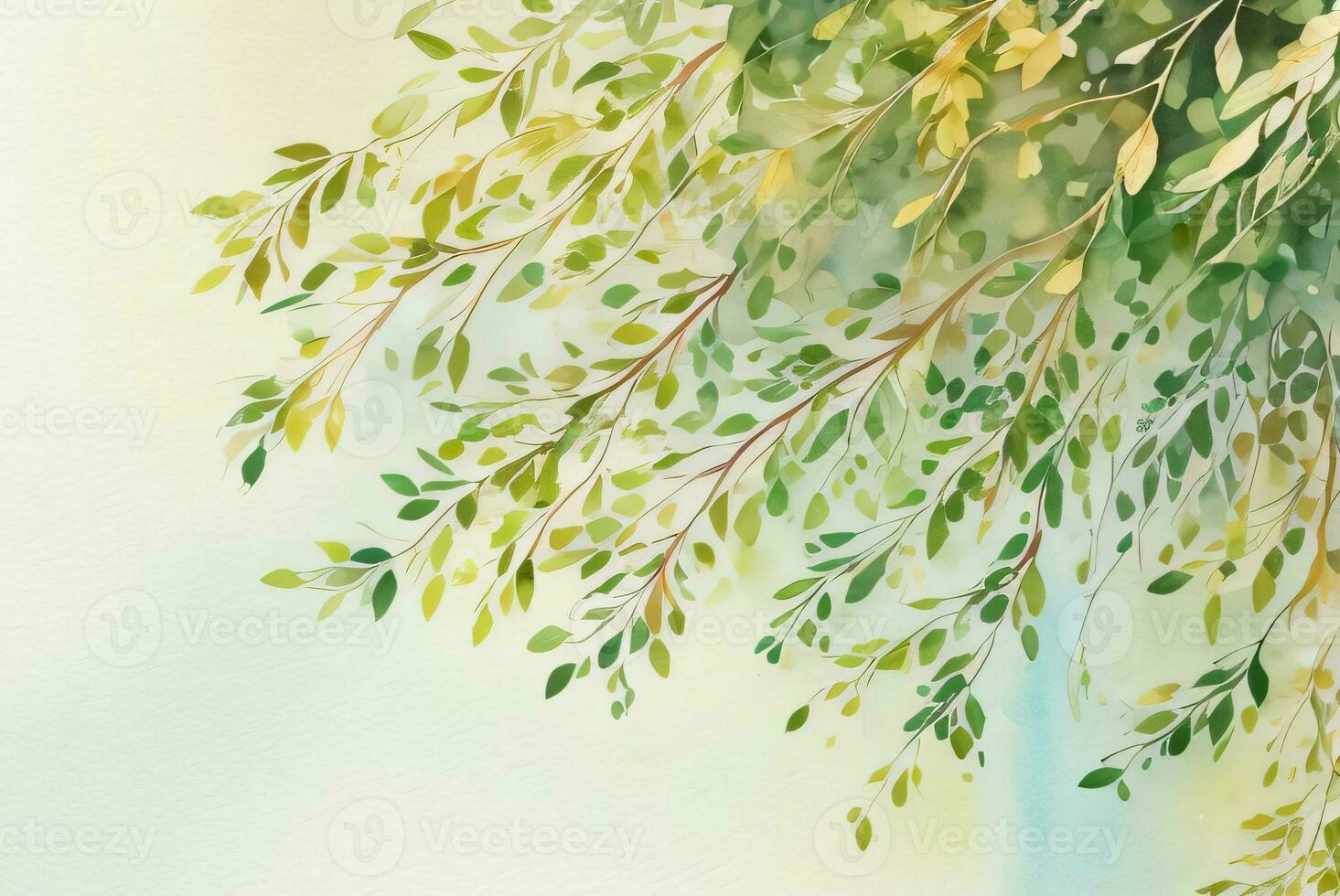 Lexury Watercolor Eucalyptus Background photo