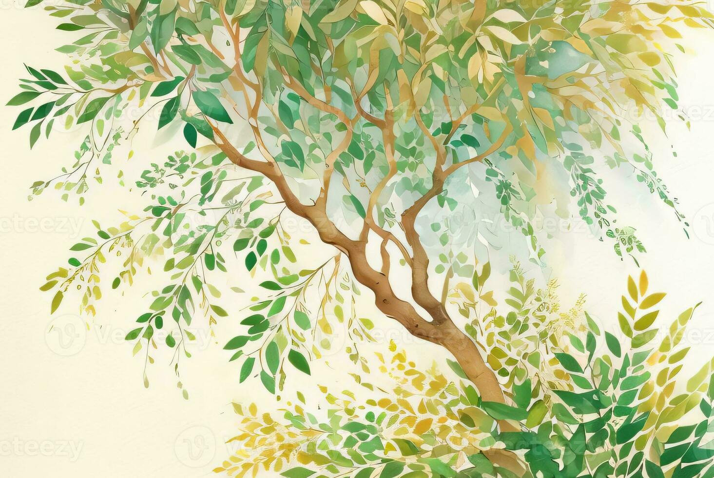 Lexury Watercolor Eucalyptus Background photo