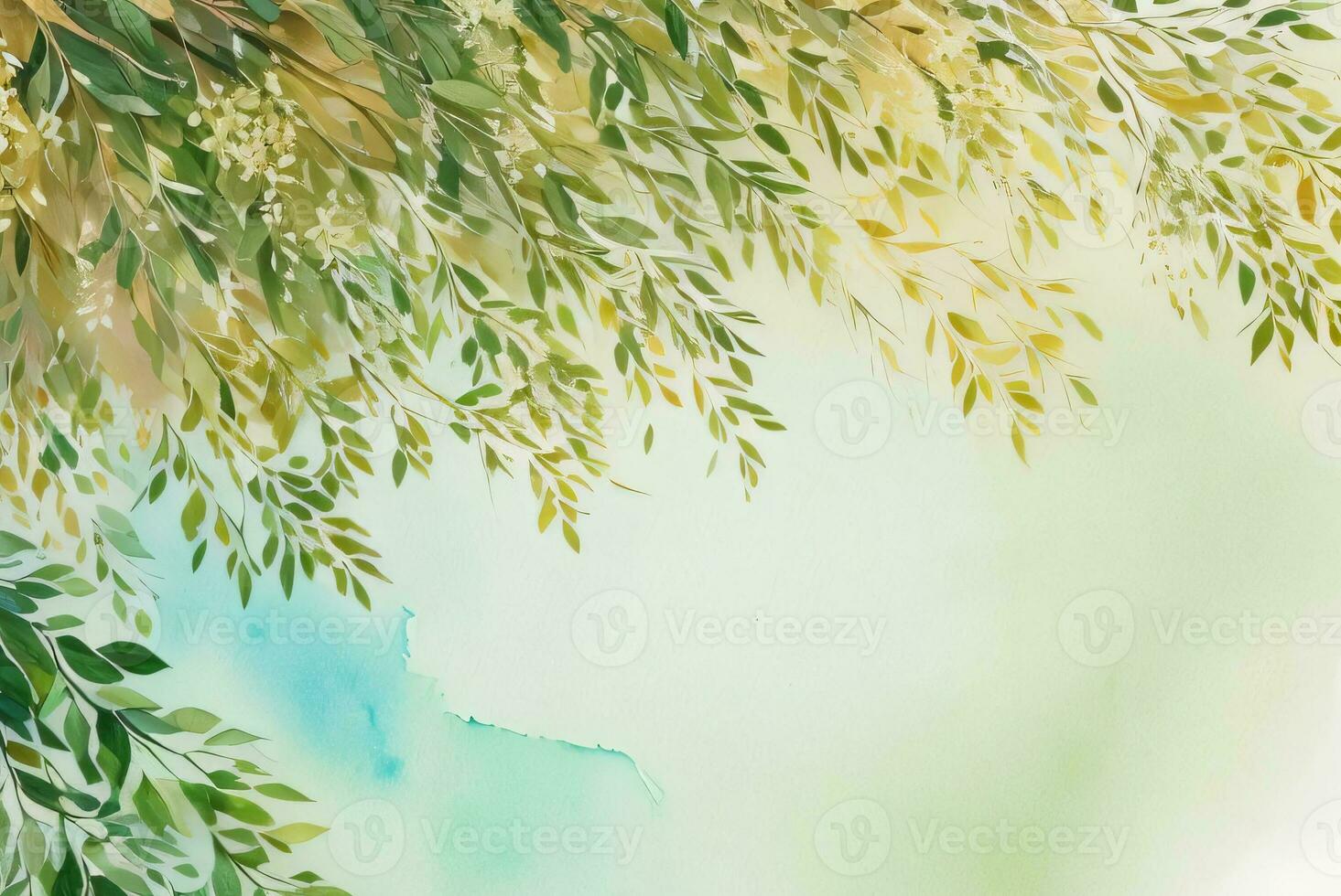 Lexury Watercolor Eucalyptus Background photo