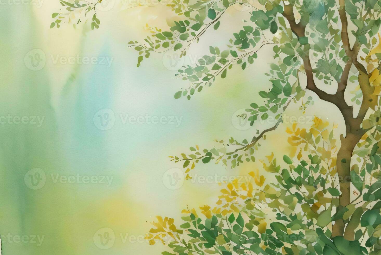 Lexury Watercolor Eucalyptus Background photo