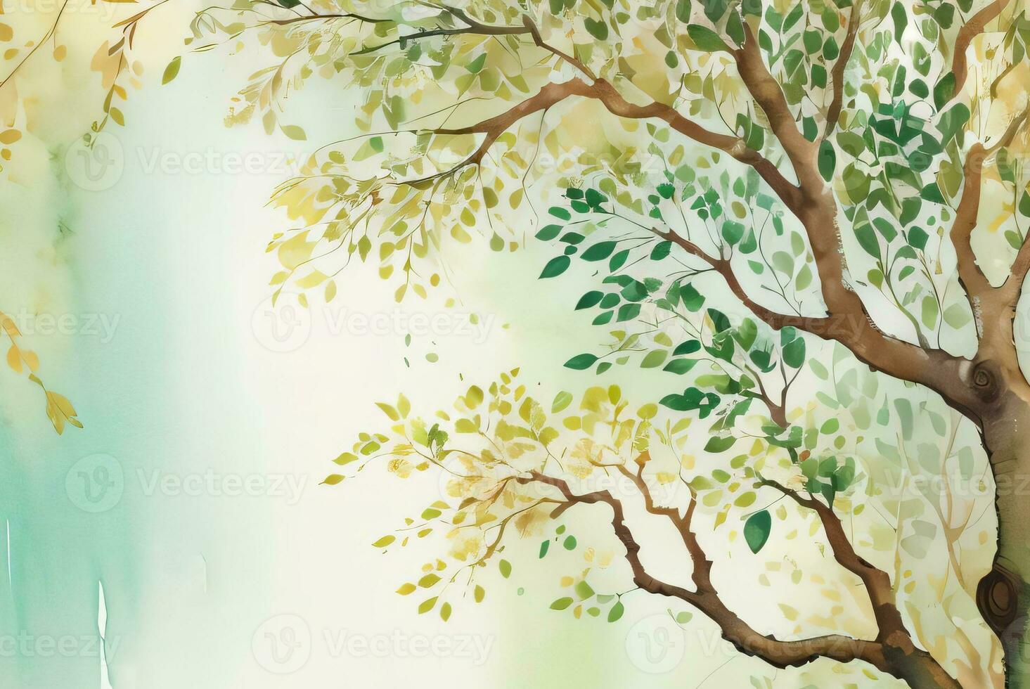 Lexury Watercolor Eucalyptus Background photo