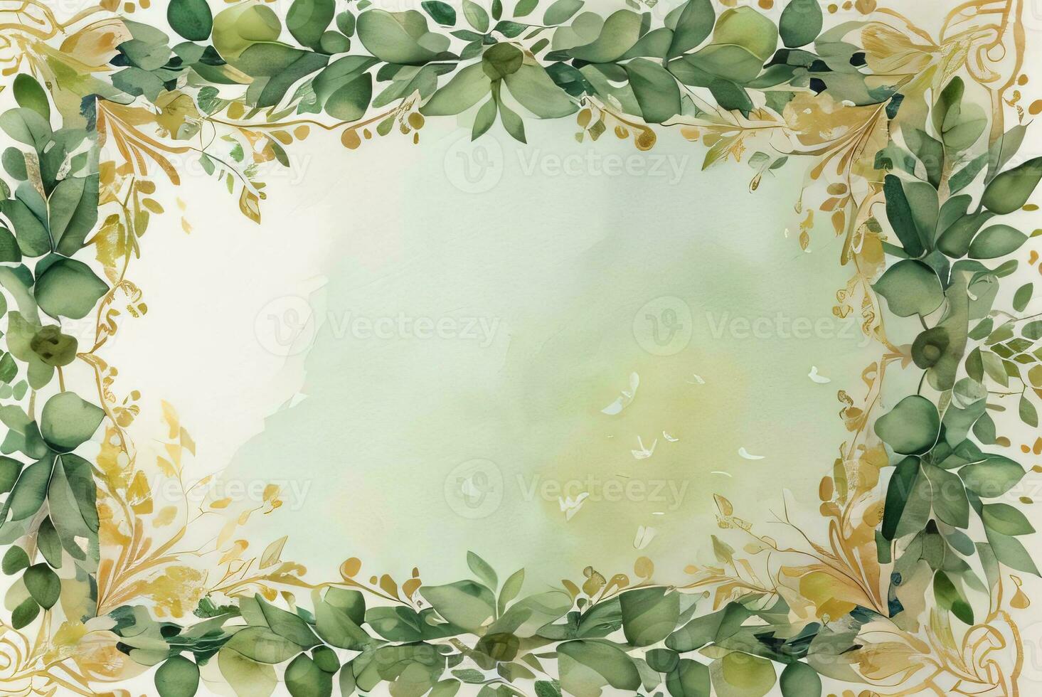 Lexury Watercolor Eucalyptus Background photo