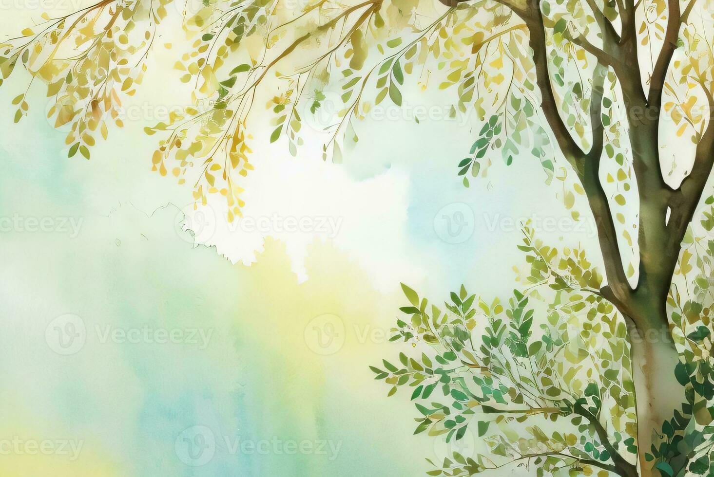 Lexury Watercolor Eucalyptus Background photo