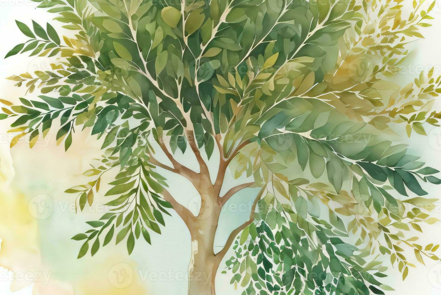 Lexury Watercolor Eucalyptus Background photo
