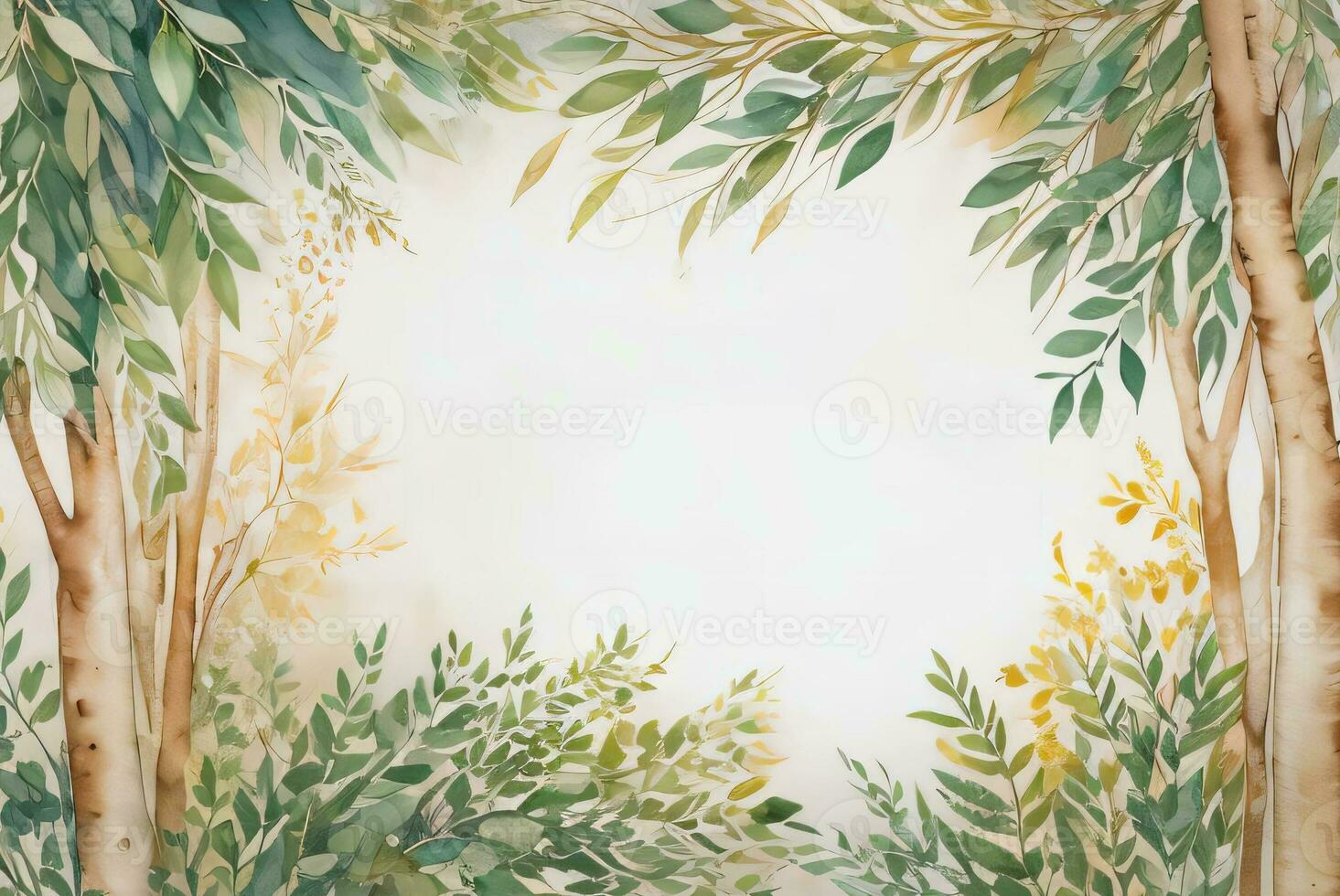 Lexury Watercolor Eucalyptus Background photo