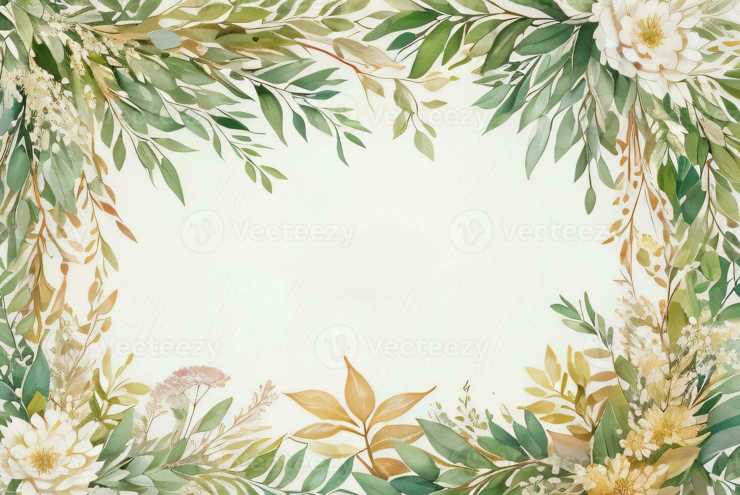Lexury Watercolor Eucalyptus Background photo