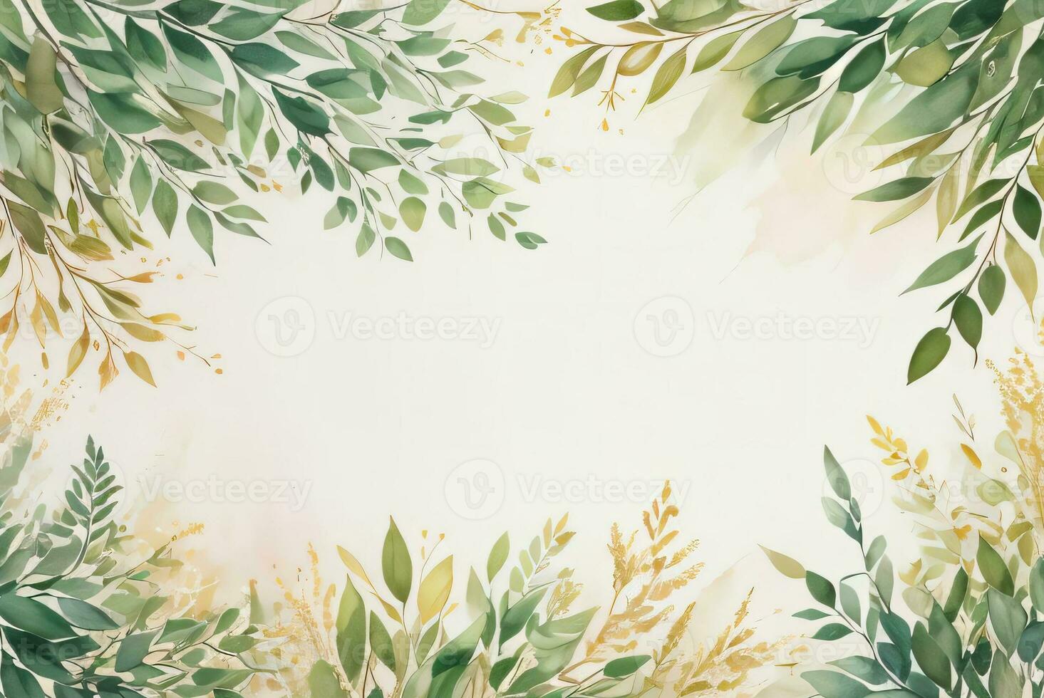 Lexury Watercolor Eucalyptus Background photo