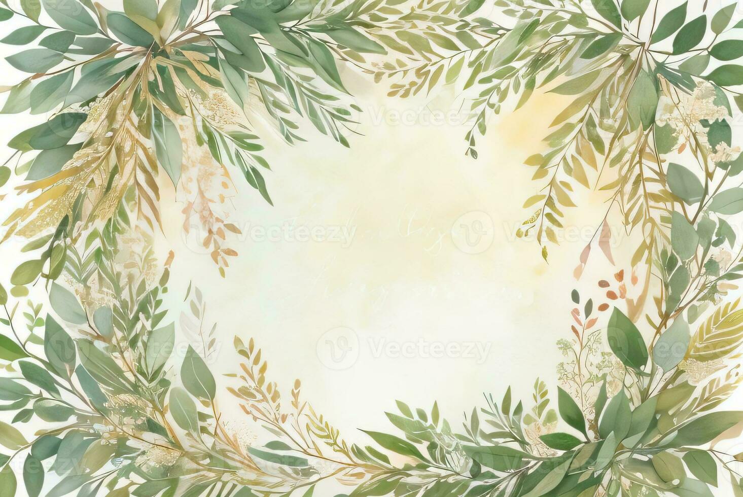 Lexury Watercolor Eucalyptus Background photo