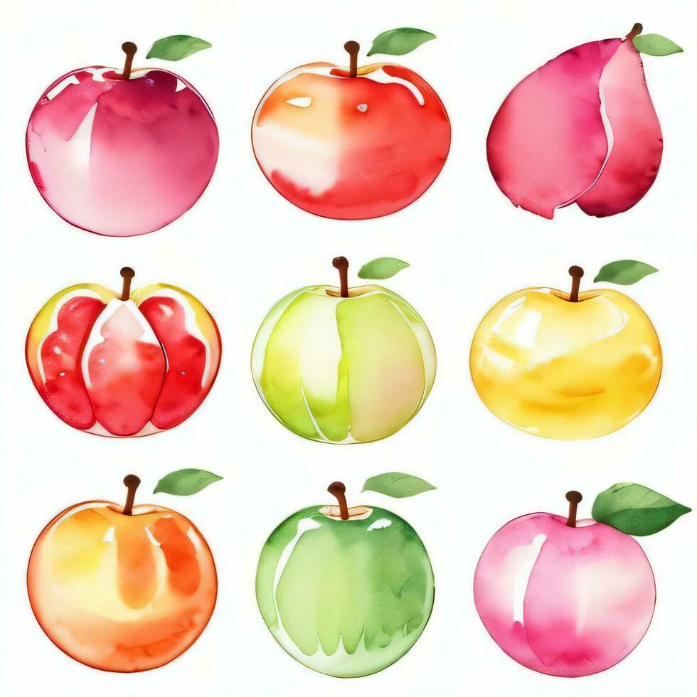 Watercolor Fruits Clipart photo