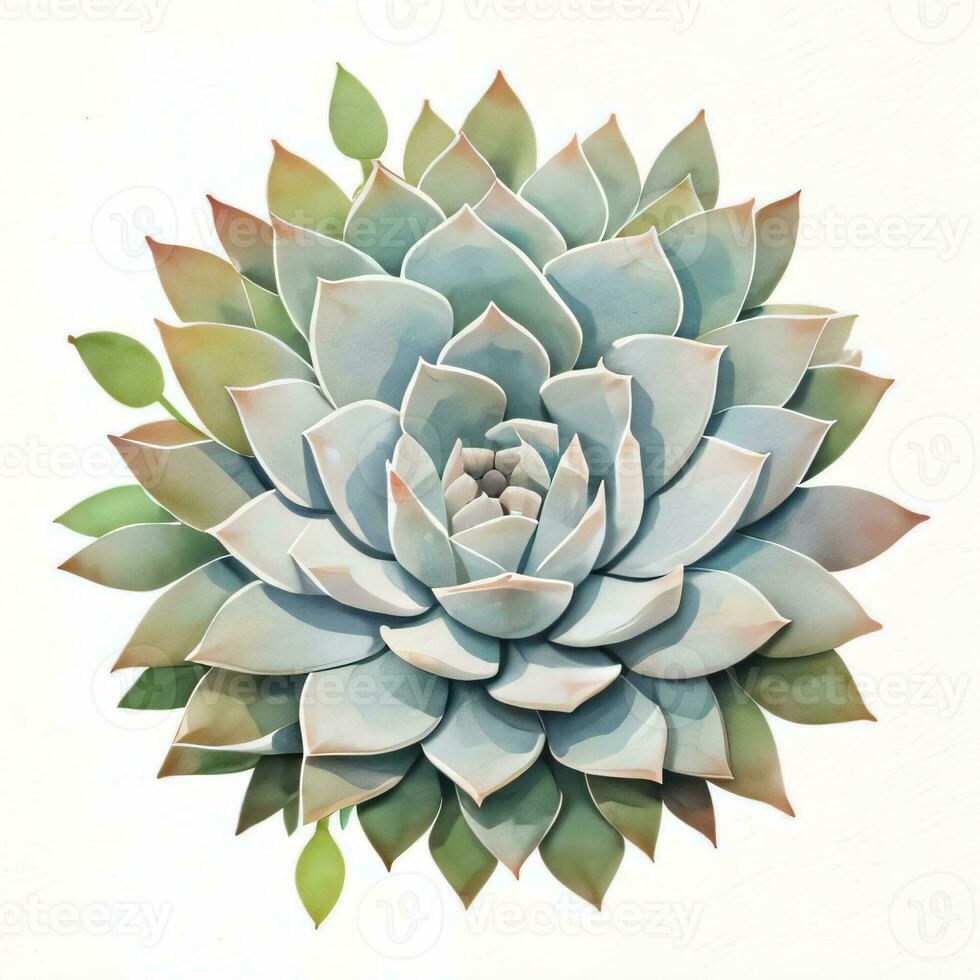 Watercolor Succulents Clipart photo