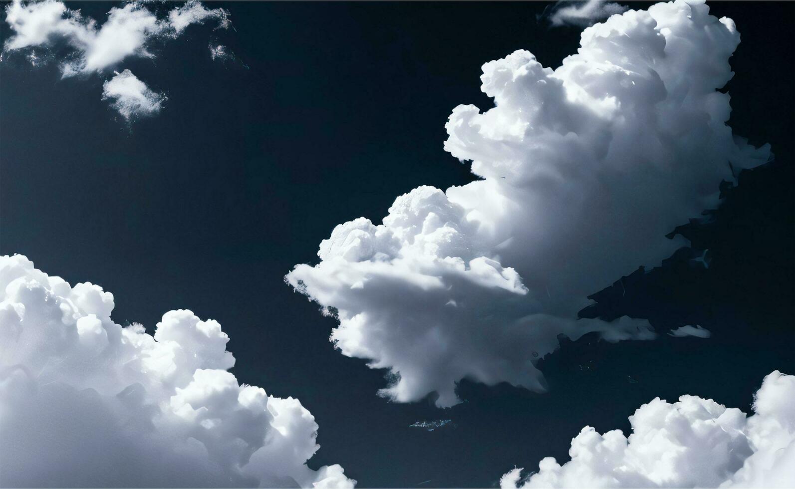 The Photo of the Fluffy Clouds Background Wallpaper