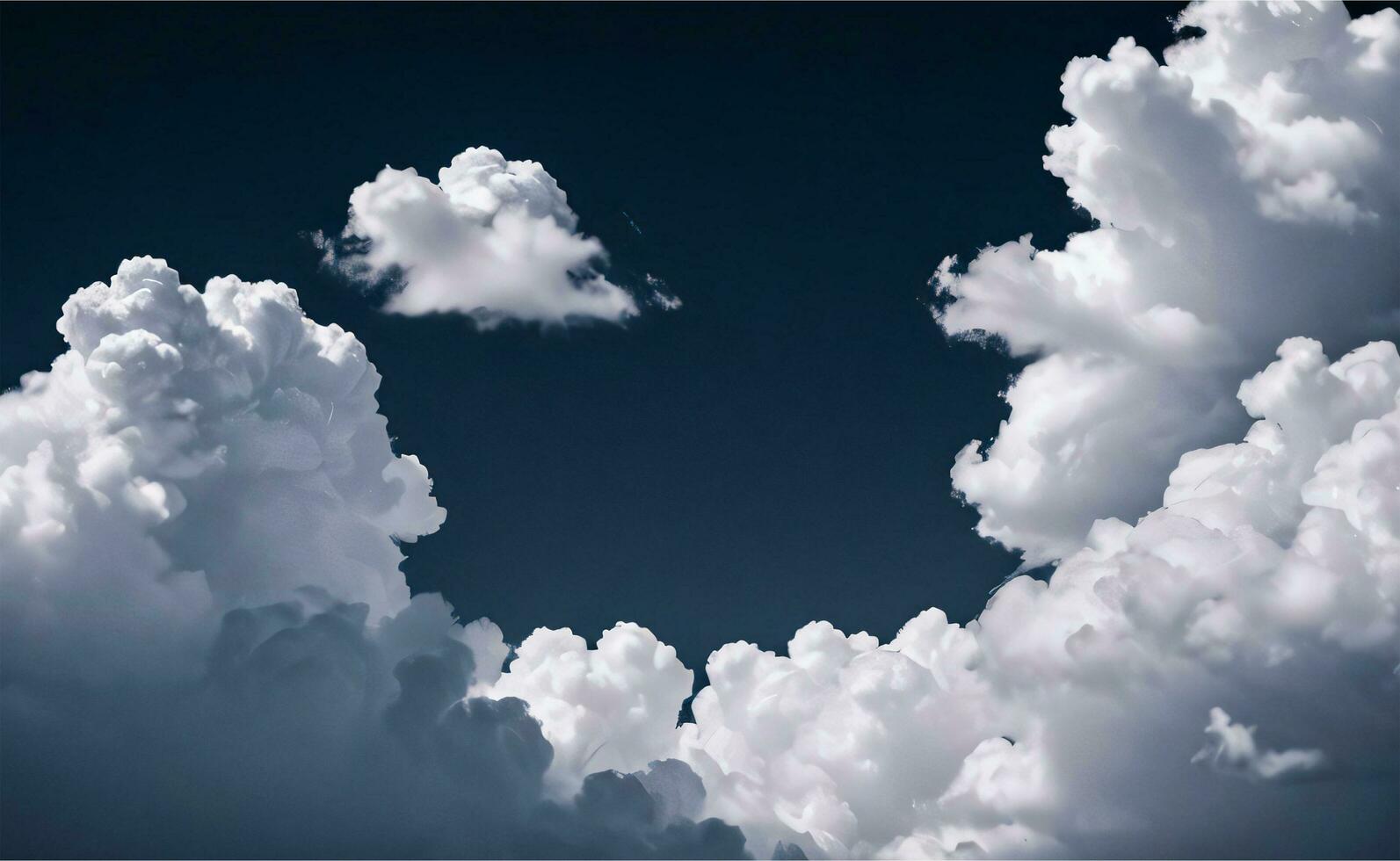 The Photo of the Fluffy Clouds Background Wallpaper