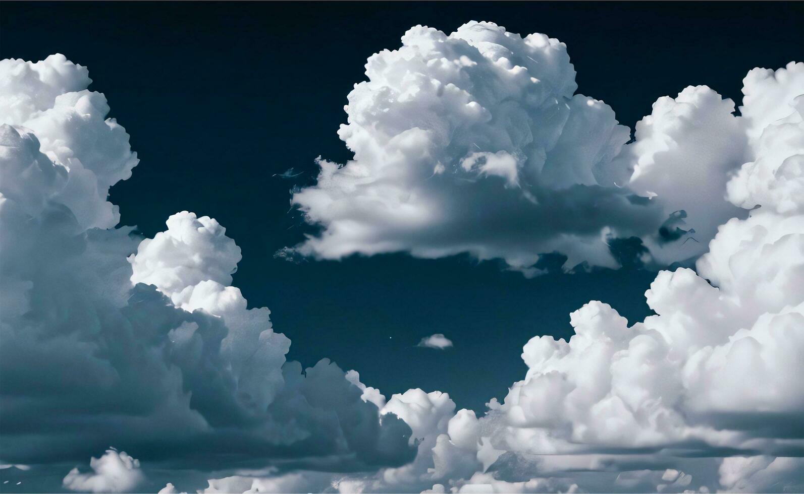 The Photo of the Fluffy Clouds Background Wallpaper