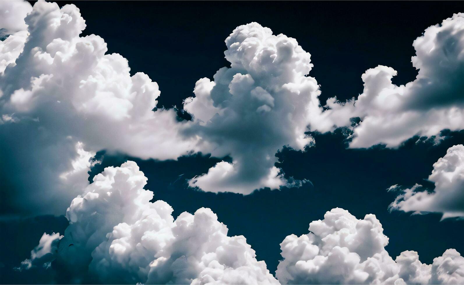 The Photo of the Fluffy Clouds Background Wallpaper