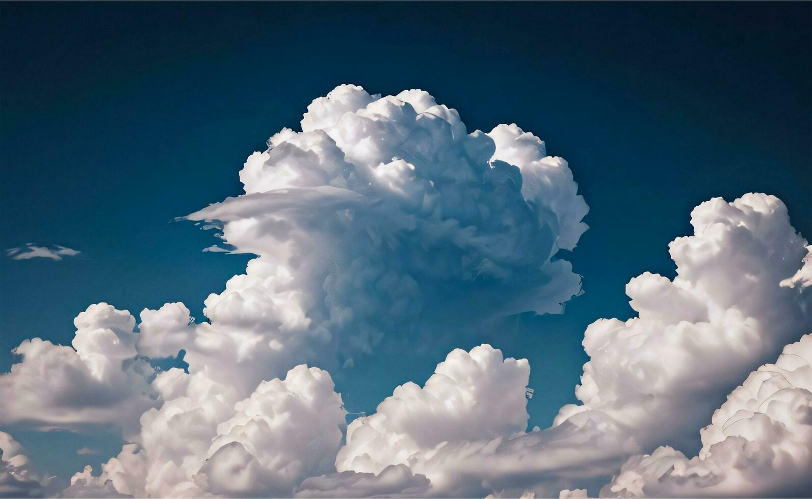 The Photo of the Fluffy Clouds Background Wallpaper