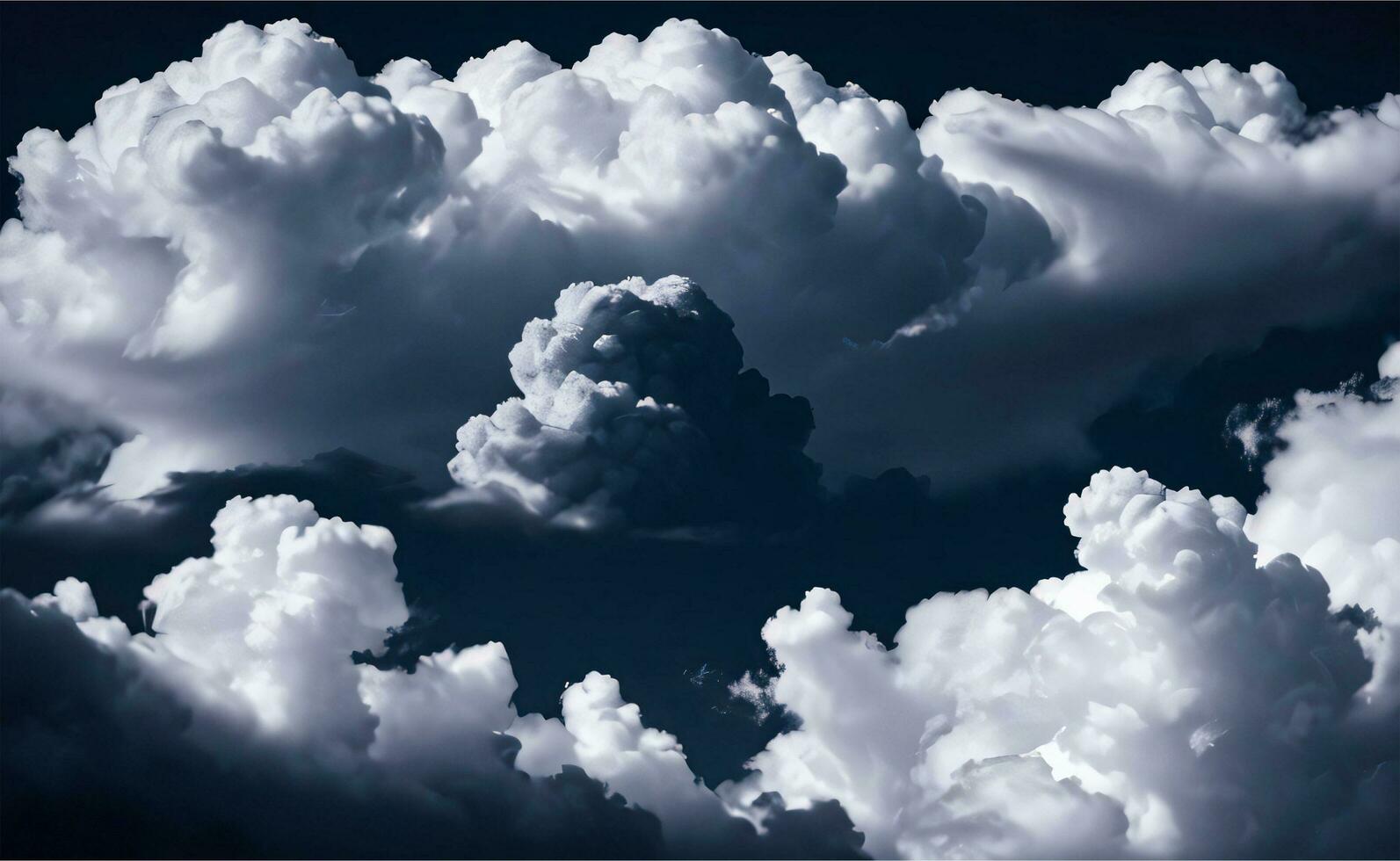 The Photo of the Fluffy Clouds Background Wallpaper