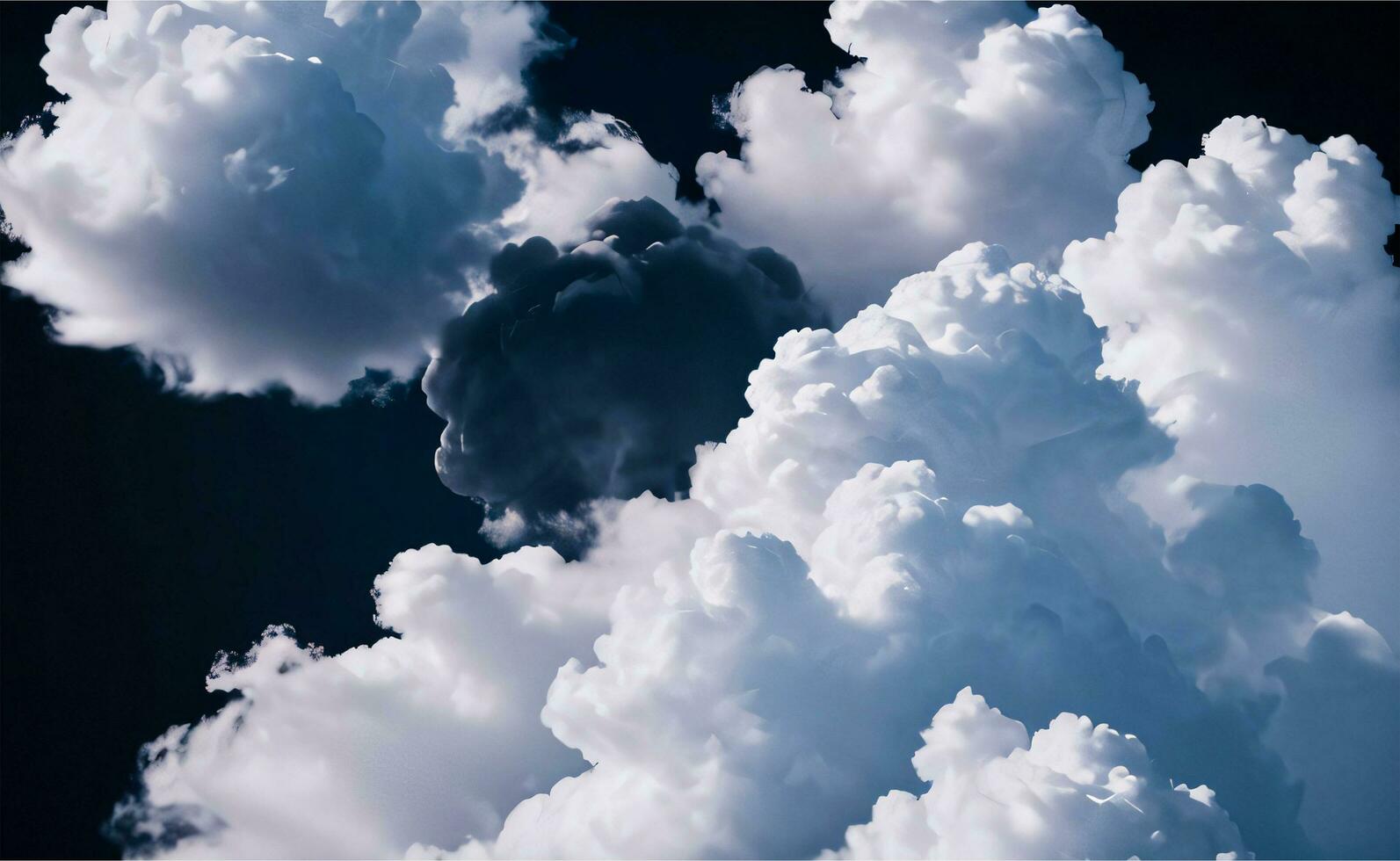 The Photo of the Fluffy Clouds Background Wallpaper