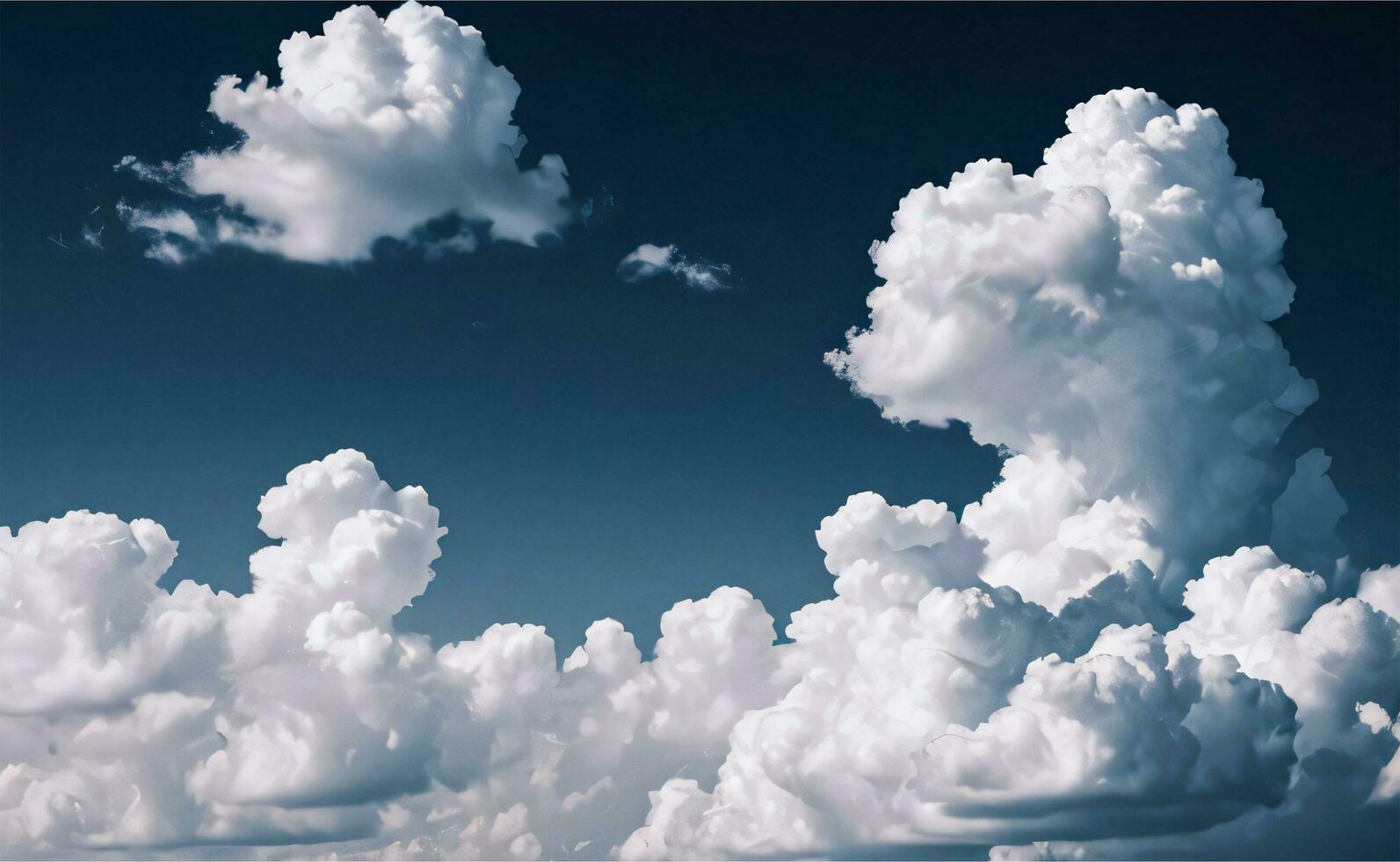 The Photo of the Fluffy Clouds Background Wallpaper