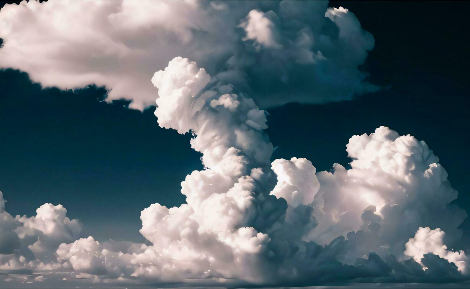 The Photo of the Fluffy Clouds Background Wallpaper