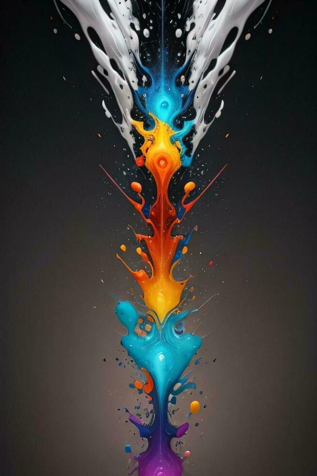 Abstract color splashes liquid background wallpaper photo