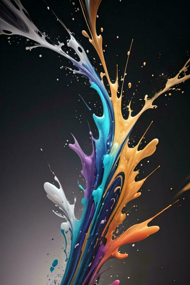 Abstract color splashes liquid background wallpaper photo