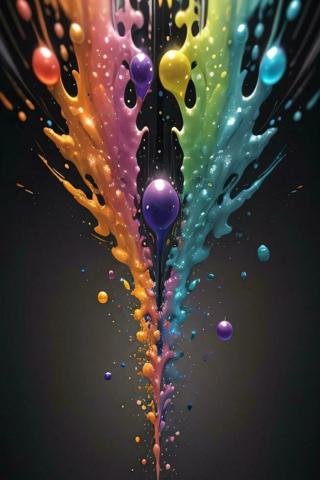 Abstract color splashes liquid background wallpaper photo