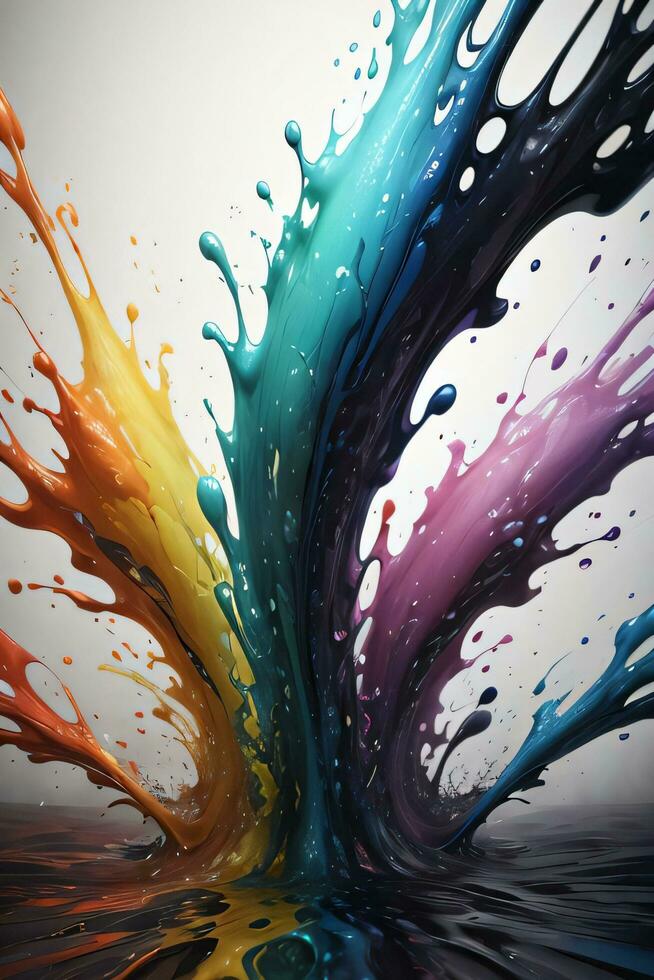 Abstract color splashes liquid background wallpaper photo