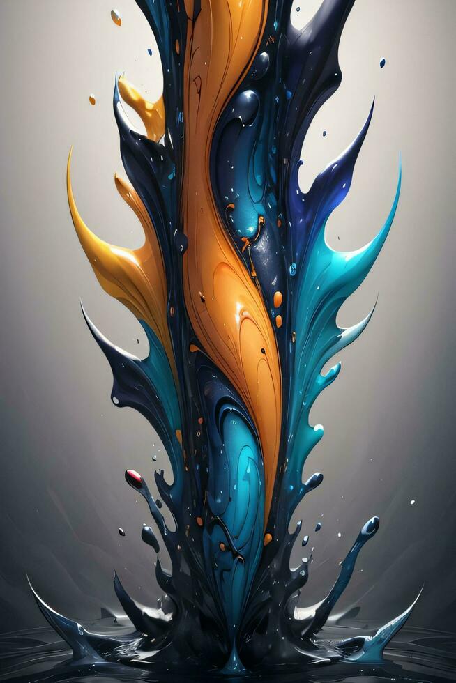 Abstract color splashes liquid background wallpaper photo