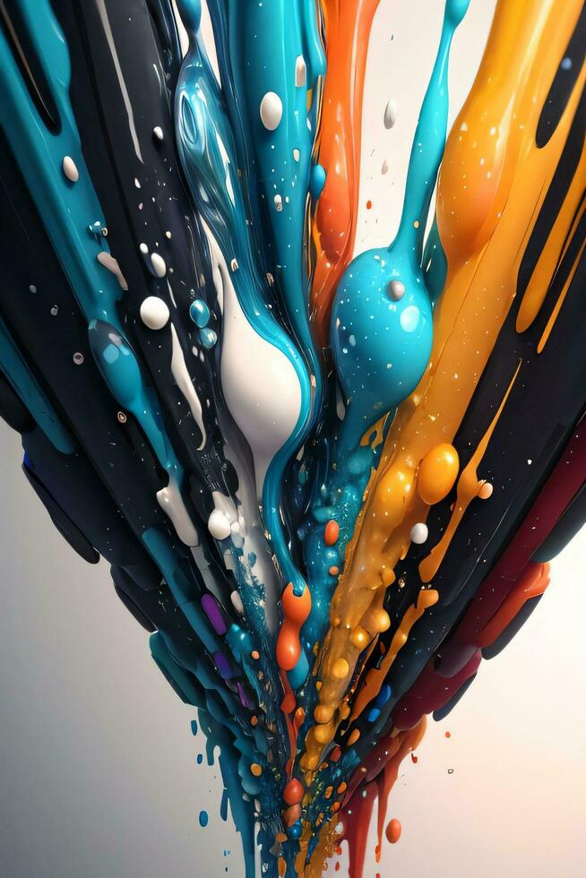 Abstract color splashes liquid background wallpaper photo