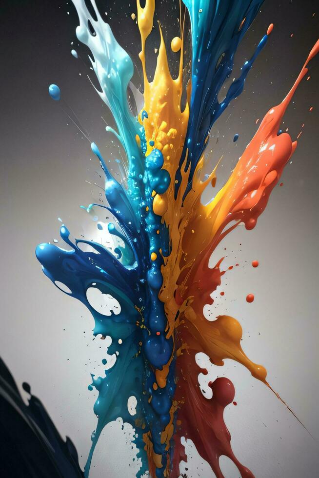 Abstract color splashes liquid background wallpaper photo