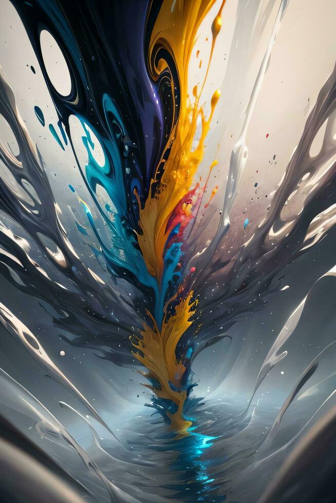 Abstract color splashes liquid background wallpaper photo