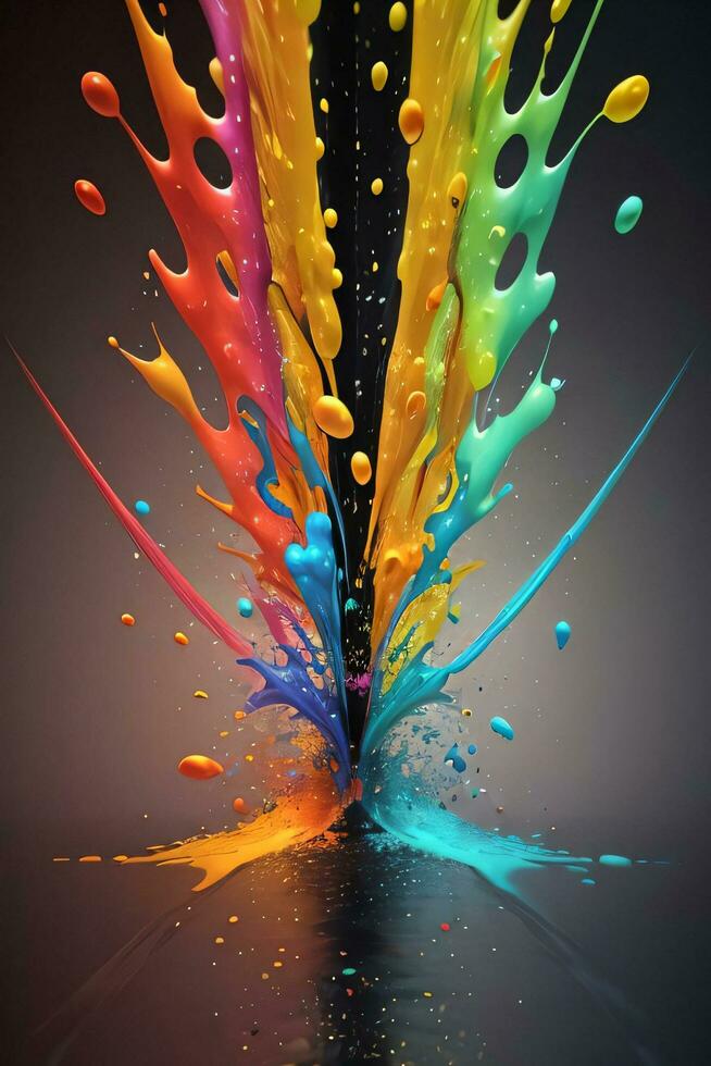 Abstract color splashes liquid background wallpaper photo