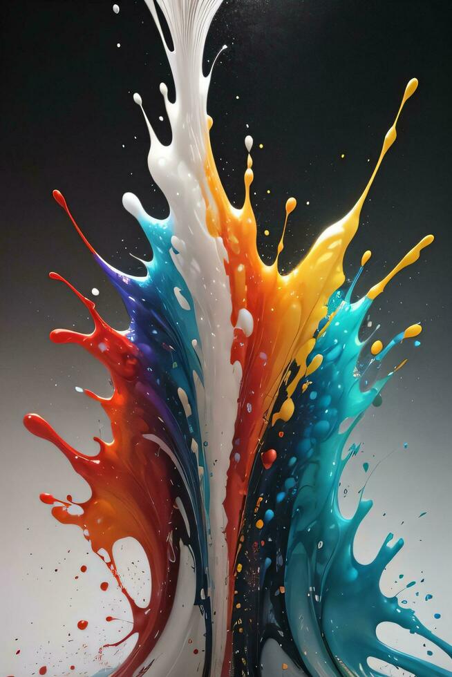 Abstract color splashes liquid background wallpaper photo