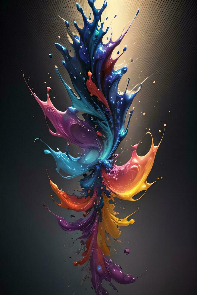 Abstract color splashes liquid background wallpaper photo