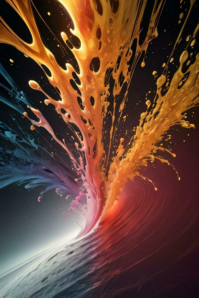 Abstract color splashes liquid background wallpaper photo