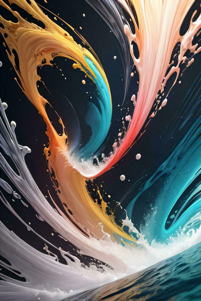 Abstract color splashes liquid background wallpaper photo