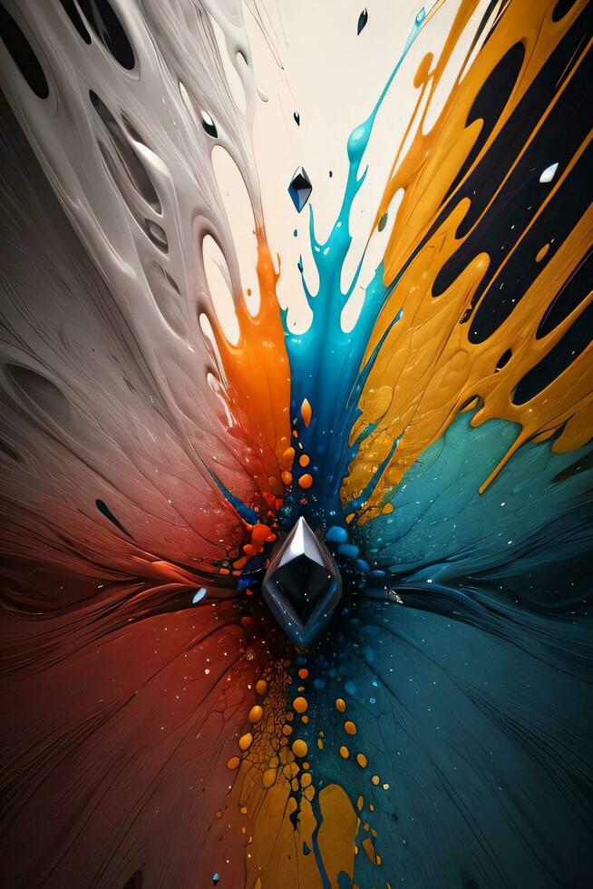 Abstract color splashes liquid background wallpaper photo