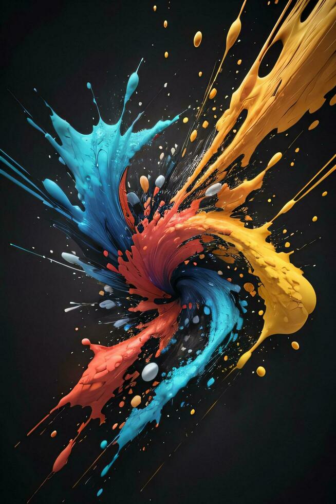 Abstract color splashes liquid background wallpaper photo