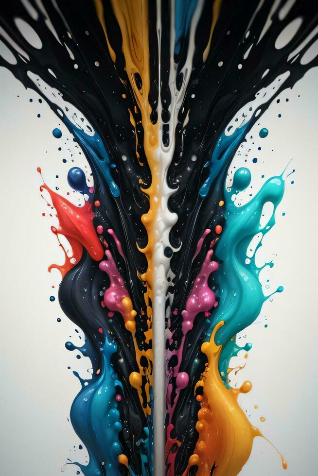 Abstract color splashes liquid background wallpaper photo