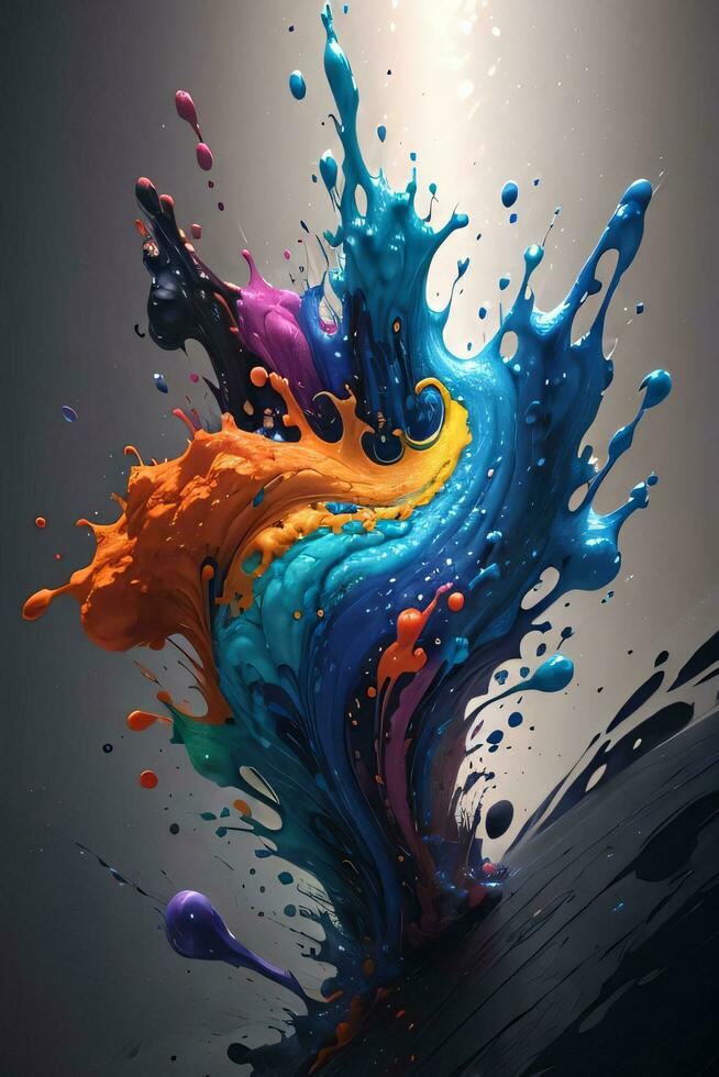 Abstract color splashes liquid background wallpaper photo