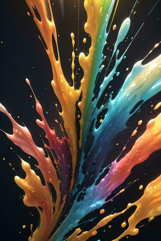 Abstract color splashes liquid background wallpaper photo