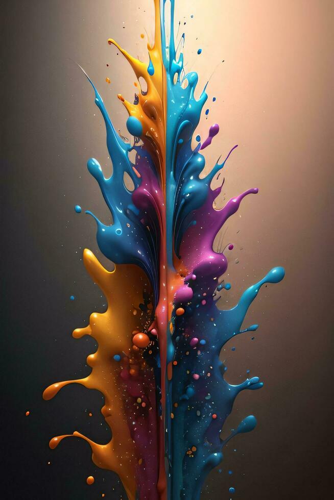 Abstract color splashes liquid background wallpaper photo