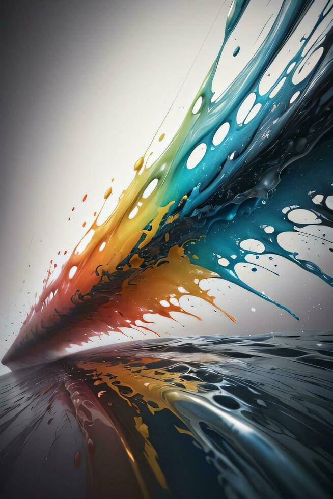 Abstract color splashes liquid background wallpaper photo