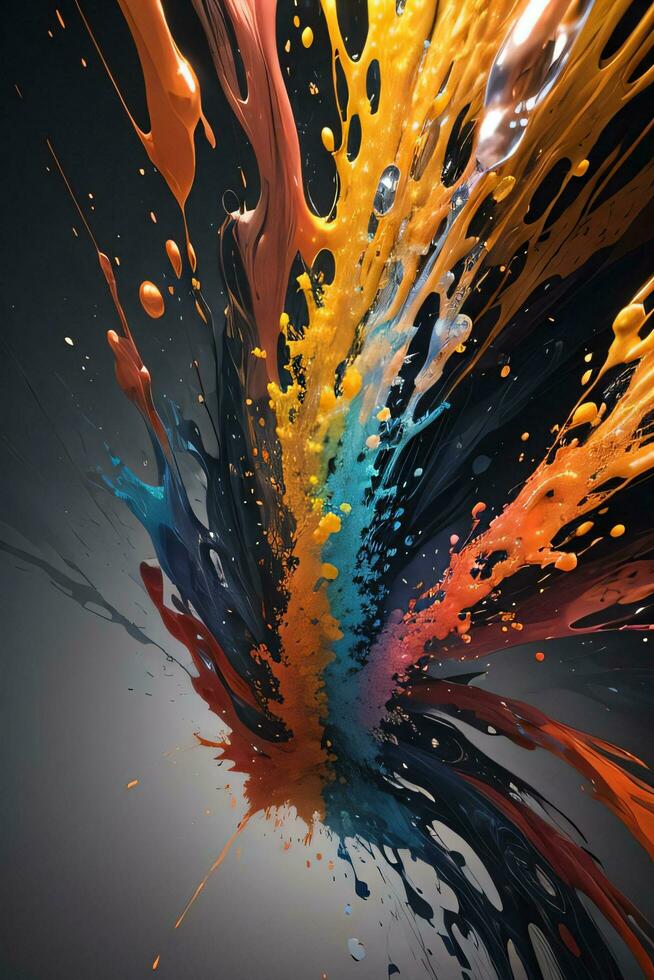 Abstract color splashes liquid background wallpaper photo