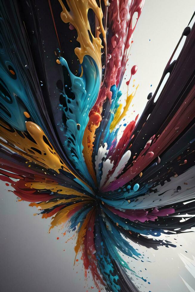 Abstract color splashes liquid background wallpaper photo