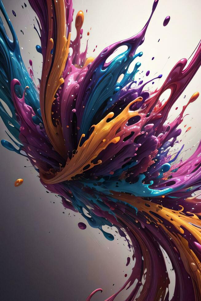 Abstract color splashes liquid background wallpaper photo